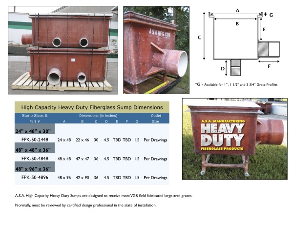High Capacity Fiberglass Sumps High Capacity Fiberglass Sumps