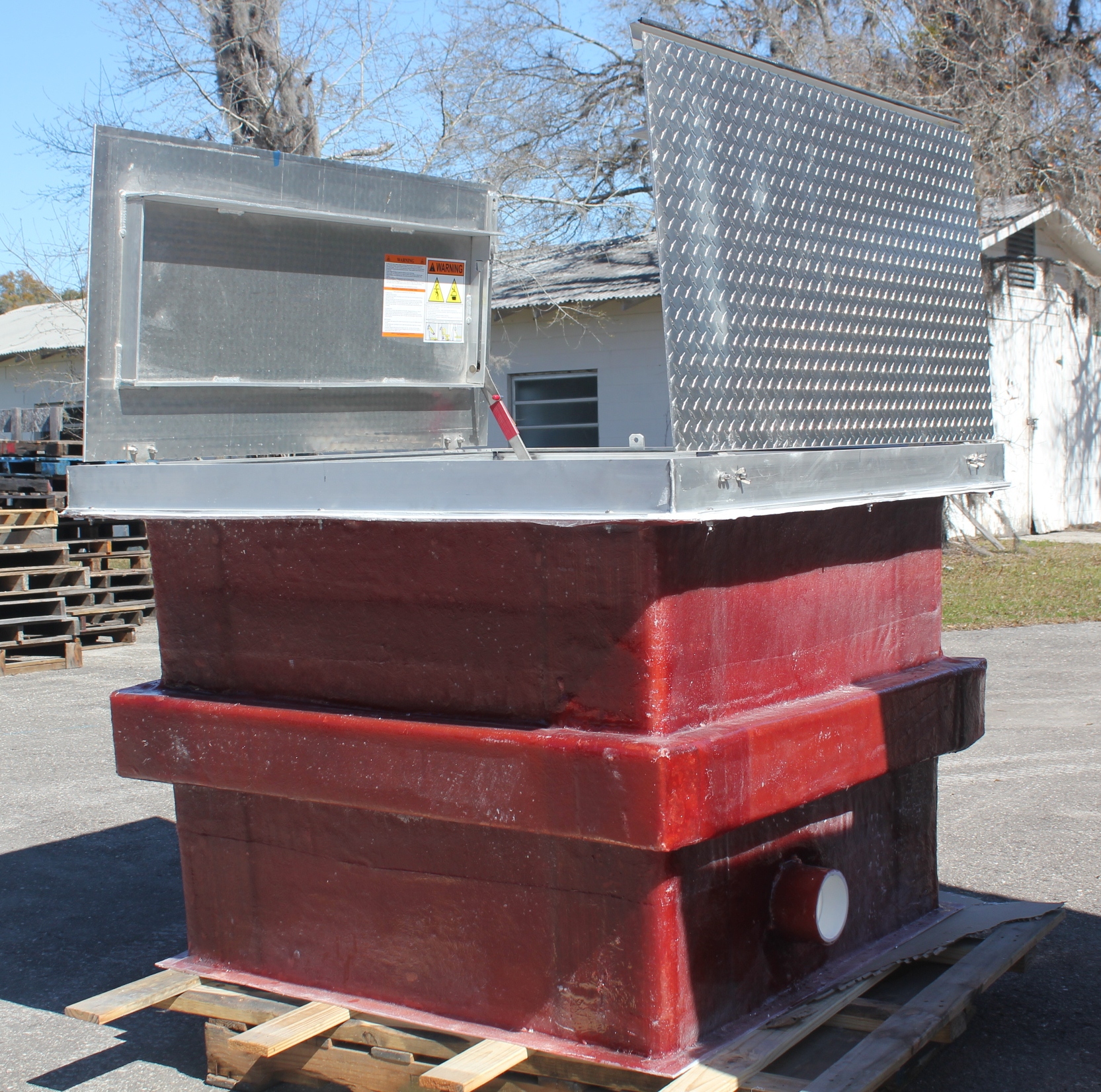 Fiberglass Equipment Vault with Aluminum Hatch